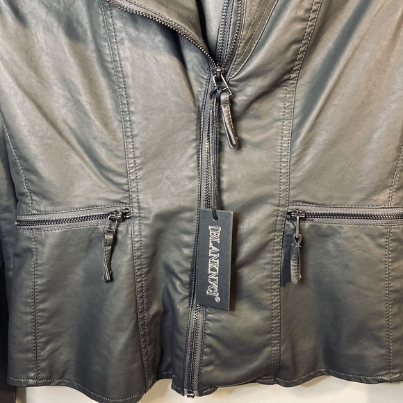Blank NYC Faux Leather Fitted Moto Jacket, Small - Picture 2 of 12
